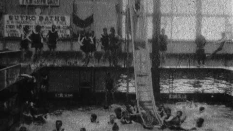 Sutro Baths (1897 Original Black & White Film)