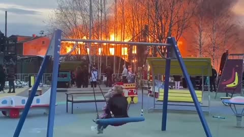 War time in Russia at the Playground