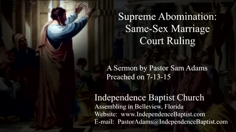 Supreme Abomination: Same-Sex Marriage Court Ruling