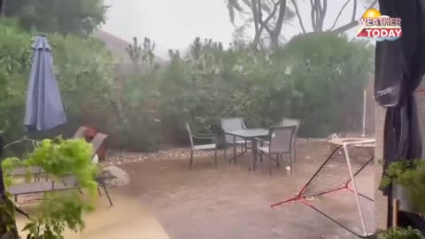 Scary shots! Terreble floods in Phoenix and Flagstaff, Arizona, USA