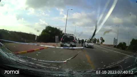 Video from Saturday of Israelis trying to escape from the Hamas attack