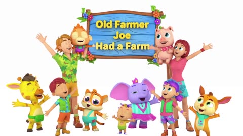 Old Farmer Joe Had A Farm | Joe's Farm Song For Kids | Nursery Rhymes and Baby Songs