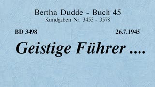 BD 3498 - GEISTIGE FÜHRER ....