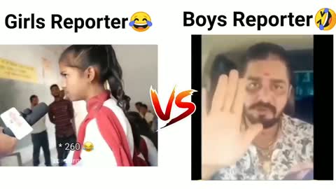 Girls reporter Vs Boys reporter😂🤣|| Best ever reporting || Very funny video...