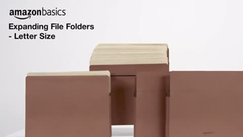 Amazon Basics Expanding Accordian Organizer File Folders - Letter Size, 25-Pack