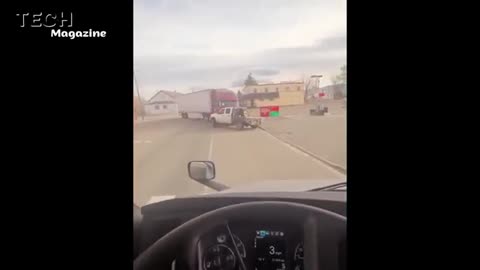 Idiots car and truck crash 2023