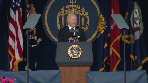 President Biden addresses the United States Naval Academy's graduating class of 2022