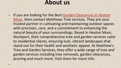 Best Garden Clearances in Heaton Moor.
