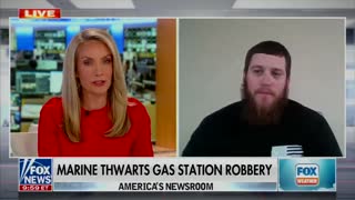 Marine Who Thwarted Gas Station Robbery Has HILARIOUS End To Interview