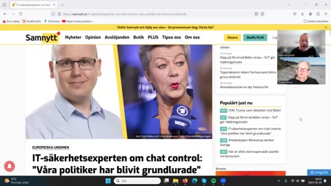 Lunchklubben 29 juni Massövervakning sk chat control är EU´s stora mål