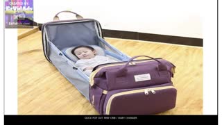 Diaper Bag BackPack NapSack Fold Out Mini Crib & Baby Changer