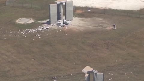 Georgia Guidestone damaged by explosion. Guidestone was taken down(July 6, 2022)