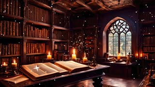 Ancient Library Ambience 📚✨ Quiet Book Study Music for Wisdom, IQ 💫