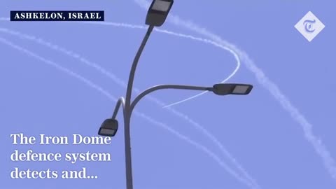 Israeli Iron Dome filmed intercepting rockets from Gaza_Cut