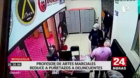 Profesor de karate frustró robo en su escuela e hizo escapar a los ladrones