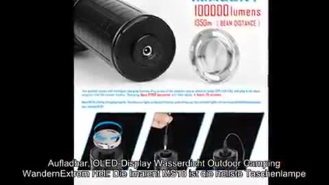 IMALENT MS18 LED Superhelle Taschenlampe 100.000 Lumen, 18 Stück Cree XHP70 2nd LEDs Leistungsstarke