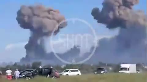 Explosions at Russian airbase in Crimea