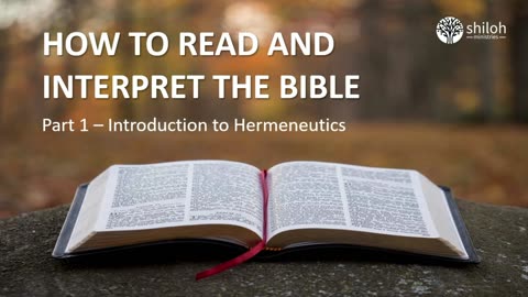 How to Read and Interpret the Bible (Part 1) - by Dr Abri Brancken