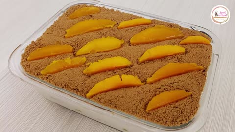 4 Ingredients Best Mango Dessert - Mango Float - Sweet reTreat