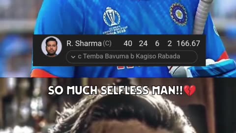 Rohit Sharma Sad status Video ||#Noselfness man