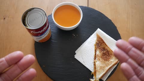 American Food Taste Test – Grilled Cheese Sandwich + Campbell's Tomato Soup _ Food & Drink