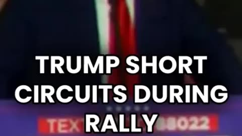 Trump UNABLE TO SPEAK, Short Circuits During Rally