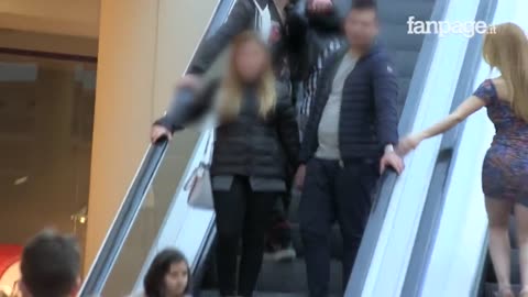 What happens when you touch a stranger on the escalator?