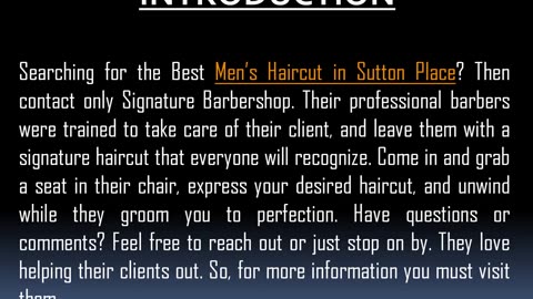 Best Mens Haircut in Sutton Place