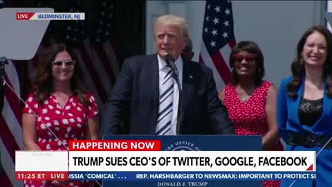 Trump on Big Tech banning conservatives: "If they can do it to me, they can do it to anyone."