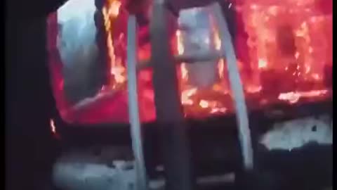 Gopro view of a firefighter putting out a house fire