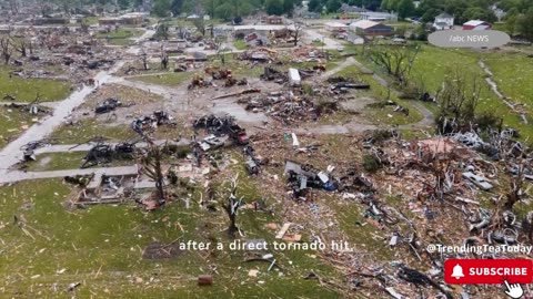 Authorities conduct search and rescue operations after tornado in Iowa; at least one dead