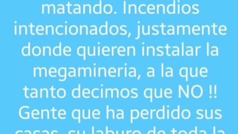 Se incendia chubut.... después de decirle no a la megaminería