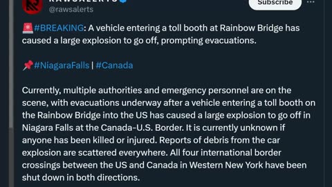 #Breaking: Car Explodes at US-Canada Border Shutting Down Border Crossings