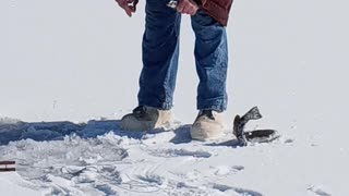 ICE FISHING ON MARY'S POND