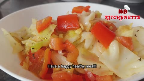 Stir Fry Cabbage and Tomato!! Recipe to lower bad cholesterol and fights against diabetes!