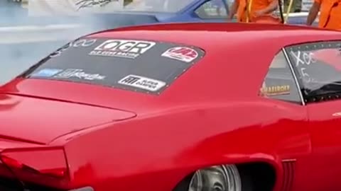 Badass 1969 Chevy Camaro Drag Racing Burnout