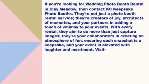 Best Wedding Photo Booth Rental in Clay Meadow