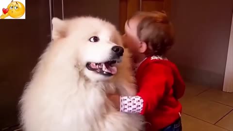 LOVELY white puppy with my baby