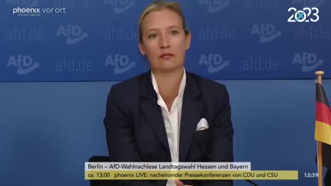 Pressekonferenz der AfD zu den Landtagswahlen in Bayern und Hessen am 09.10.23