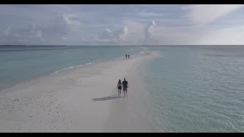 Cool ocean view from drone to music