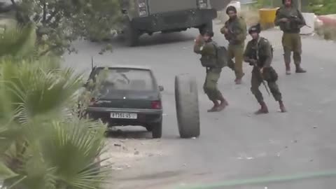 Israeli Army vs Palestinian Tire