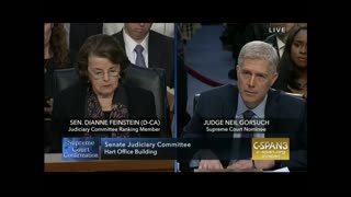 Feinstein Trys to Play Gotcha with Gorsuch and Gets SHUT DOWN