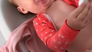 Dad finds the most random thing in baby’s pajamas!