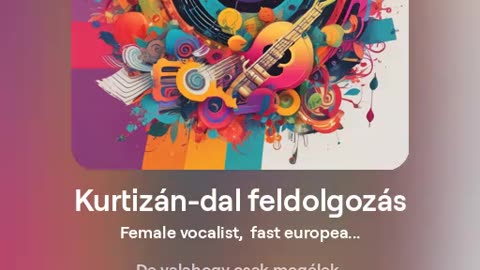 Kurtizán-dal feldolgozás - AI-generált folk-pop