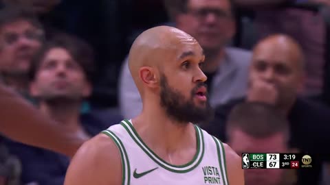 Derrick White Off-Balance Buzzer-Beater! Celtics Lead at Half (BOS-CLE)