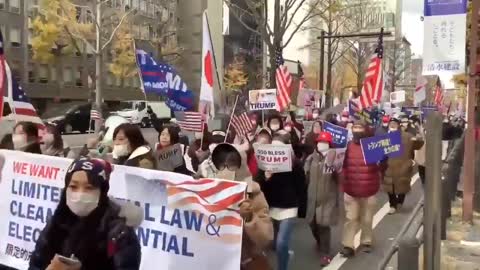 Large Stop The Steal Rally Osaka Japan The Media Isn't Talking About