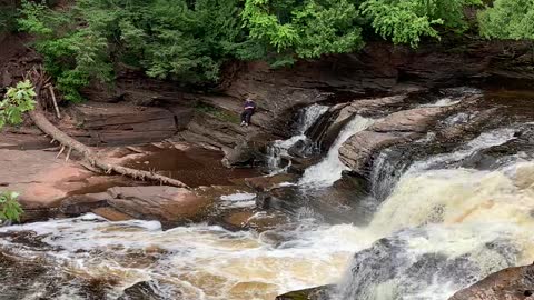 Manido Falls in the Porkies - Upper Michigan