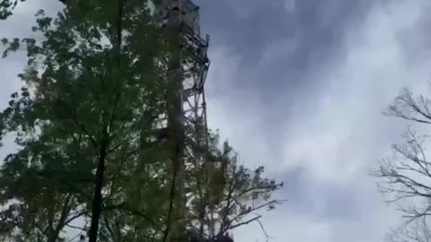 A view of the TV tower from the ground. 3