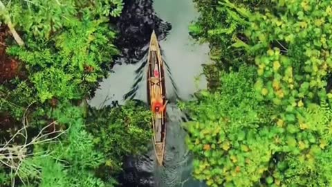 The quiet Udan River in Borneo, Indonesia