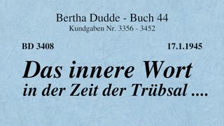 BD 3408 - DAS INNERE WORT IN DER ZEIT DER TRÜBSAL ....